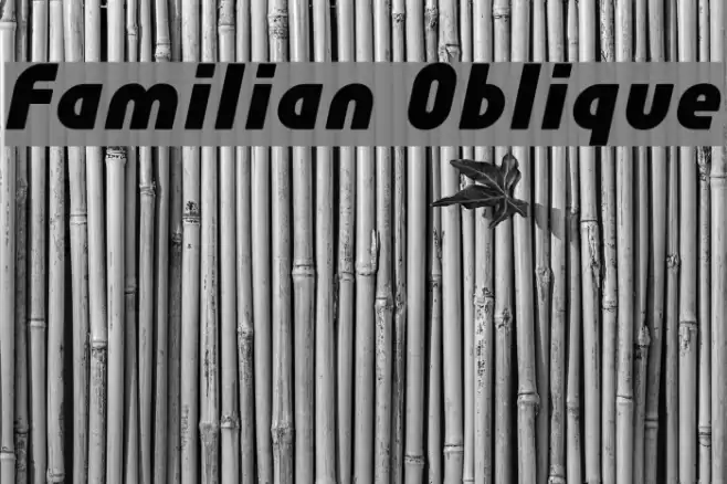Familian Oblique Font examples