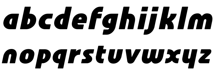 Familian Oblique Font LOWERCASE