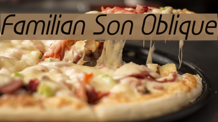 Familian Son Oblique Font examples