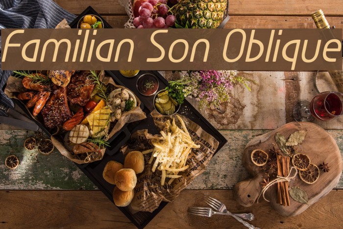 Familian Son Oblique Font examples