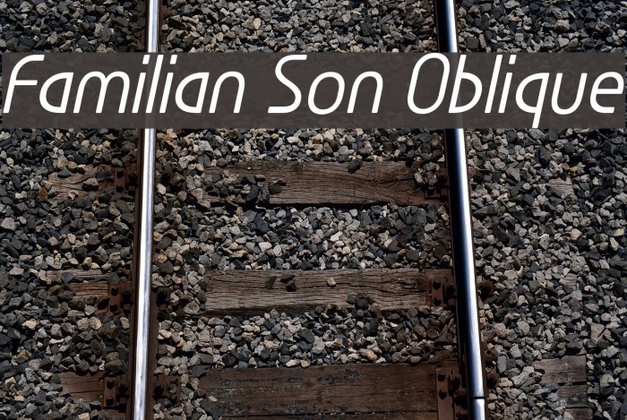 Familian Son Oblique Font examples