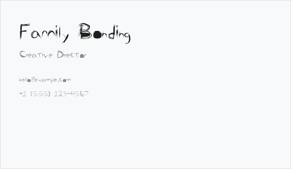 Family Bonding Business Card