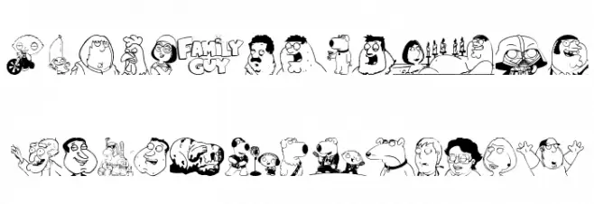Family Guy Giggity Шрифта ВЕРХНИЙ
