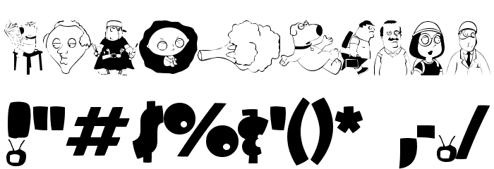 Family Guy Font OTHER CHARS