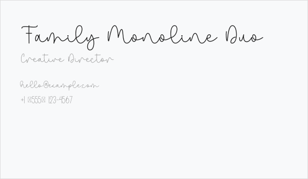 Family Monoline Duo Business Card