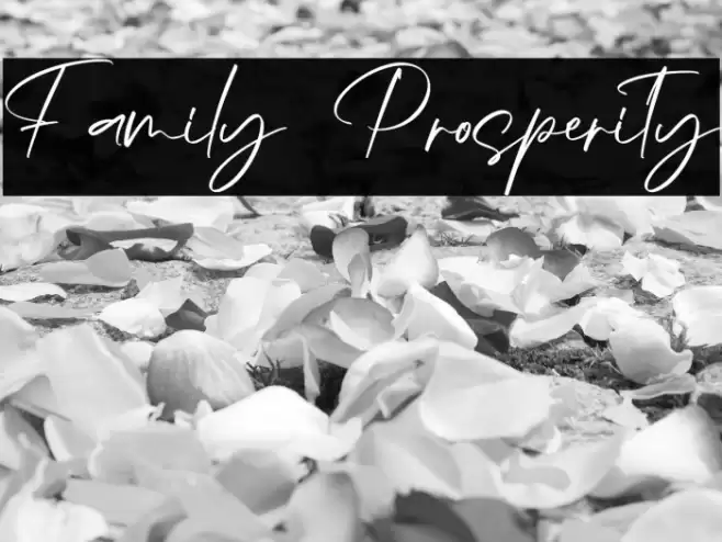 Family Prosperity Font examples