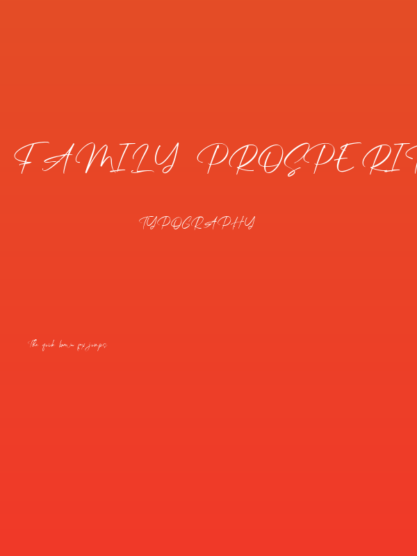 Family Prosperity Poster