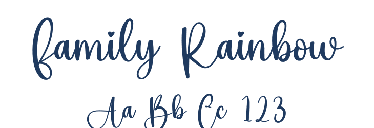 Family Rainbow Font Preview