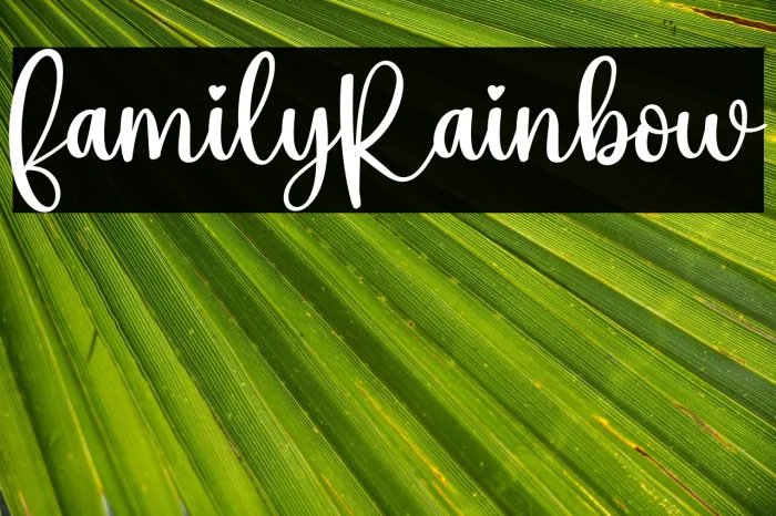 Family Rainbow Example 1