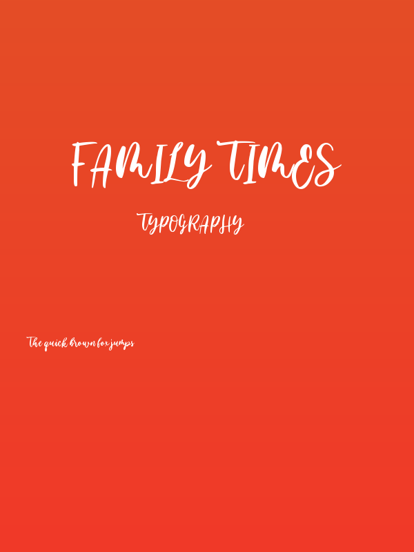 Family Times Poster
