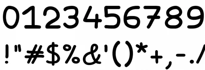 Family and Friends Font OTHER CHARS