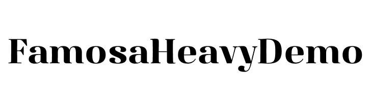 Famosa Heavy Demo  Frei Schriftart Herunterladen