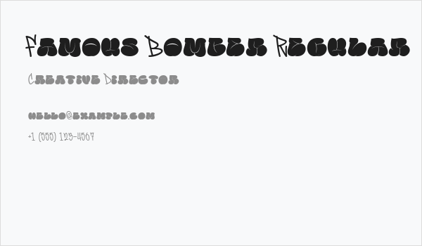 Famous Bomber Regular Business Card