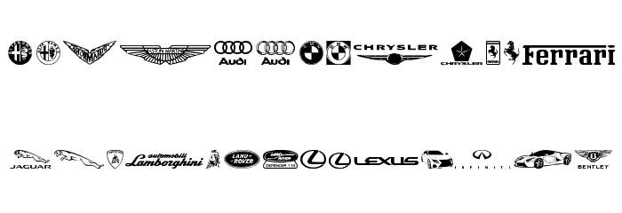 Famous Car 1 Font LOWERCASE