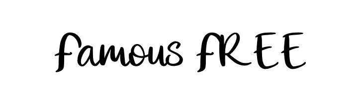 Famous FREE  font caratteri gratis