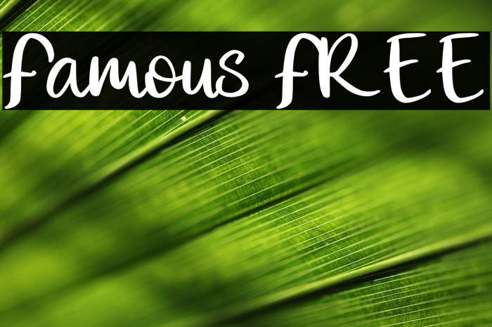 Famous FREE Example 3