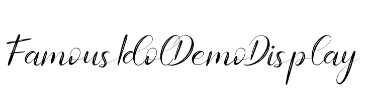 Famous Idol Demo Display  Frei Schriftart Herunterladen