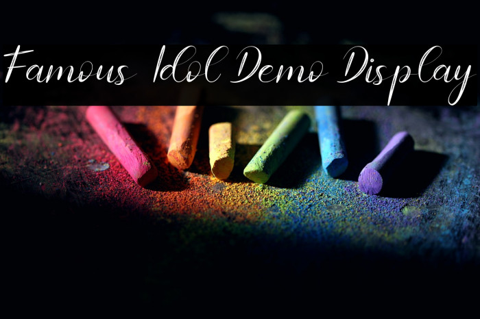 Famous Idol Demo Display Example 2