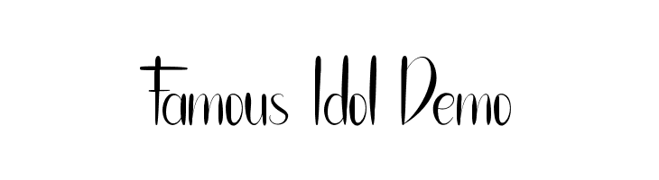 Famous Idol Demo  font caratteri gratis