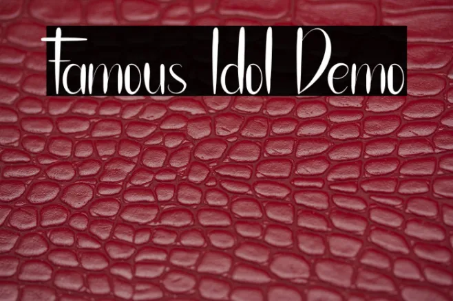 Famous Idol Demo Example 2