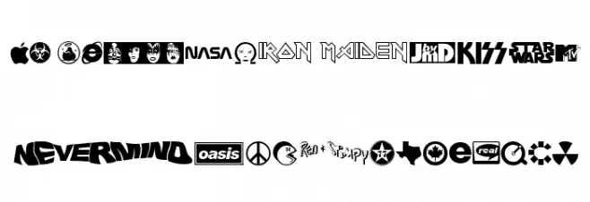 Famous Logos フォント 小文字