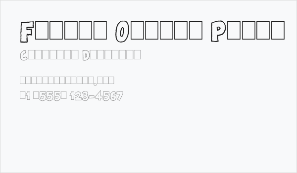 Famous Oldies Plain Business Card