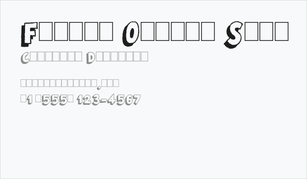 Famous Oldies Shad Business Card