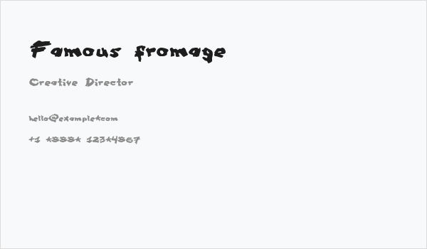 Famous fromage Business Card