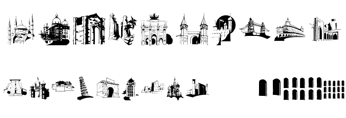 FamousBuildings Font OTHER CHARS