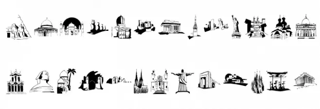 FamousBuildings Font Litere mari