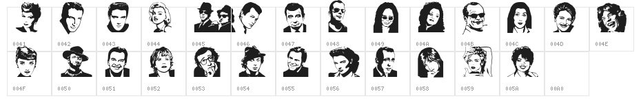 FamousFolksRegular Character Map