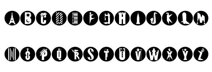 FamousPix-Circles Font LOWERCASE
