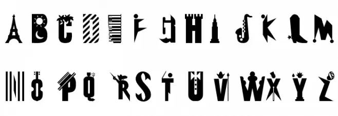 FamousPix フォント 大文字