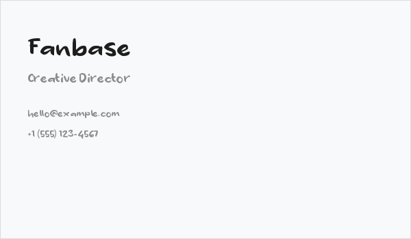 Fanbase Business Card