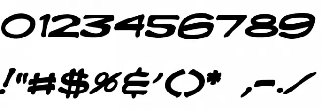 Fanboy Hardcore Bold Font OTHER CHARS