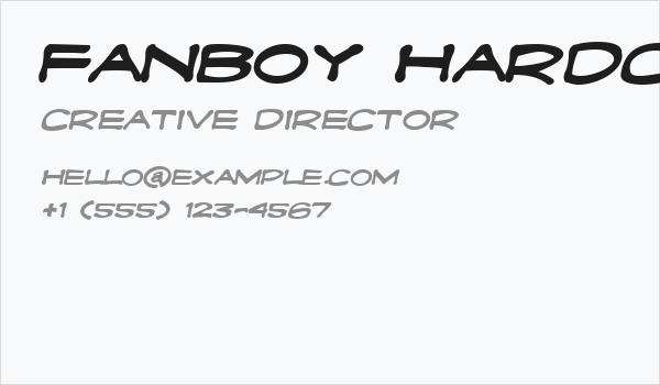 Fanboy Hardcore Bold Business Card
