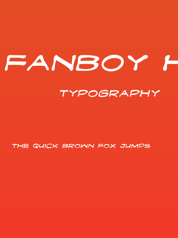 Fanboy Hardcore Italic Poster
