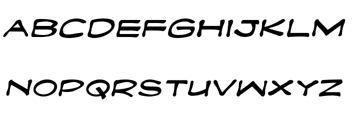 Fanboy Hardcore Italic Font LOWERCASE
