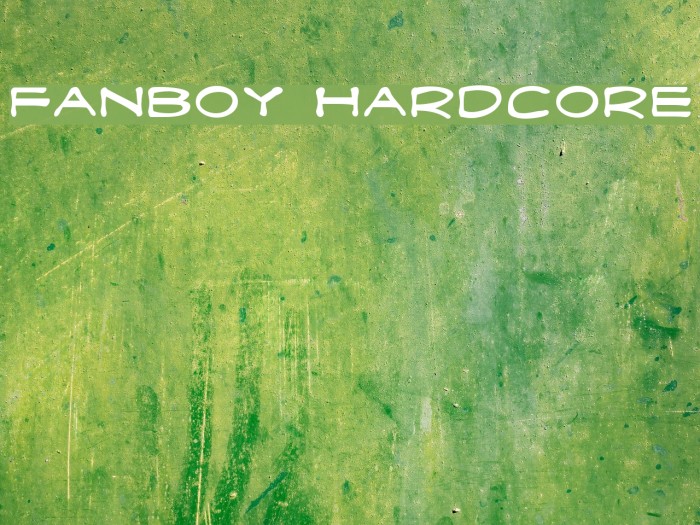 Fanboy Hardcore Font examples