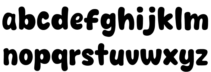 Fancake Font LOWERCASE