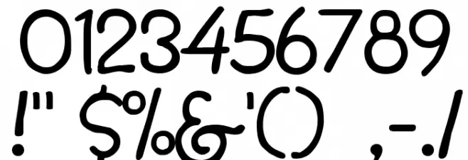 FanciHand Regular Font OTHER CHARS