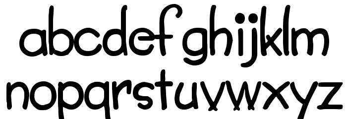 FanciHand Regular Font LOWERCASE