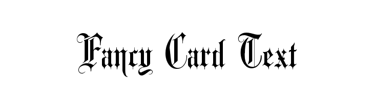 Fancy Card Text  免费字体下载