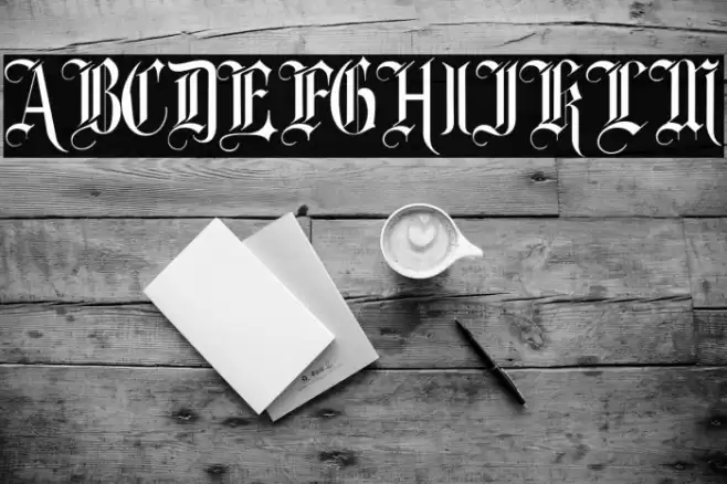 Fancy Card Text Font examples