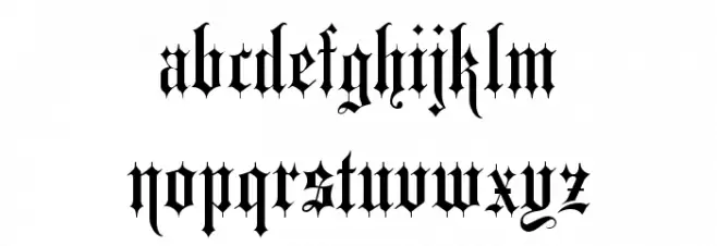 Fancy Card Text फ़ॉन्ट लोअरकेस