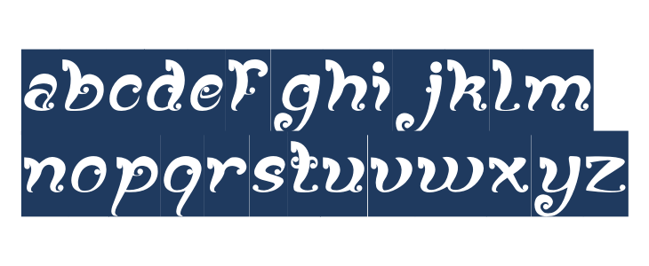 Fancy Curly-Inverse Lowercase