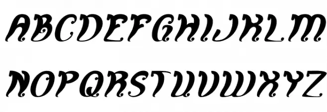 Fancy Curly Italic Schriftart Groß