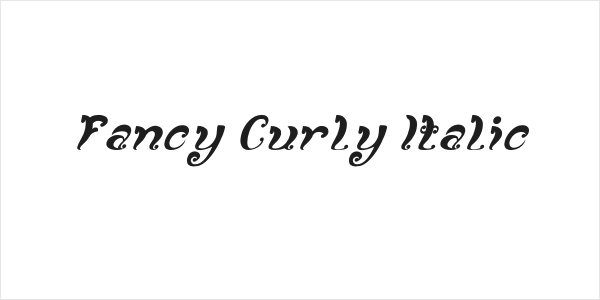 Fancy Curly Italic Logo