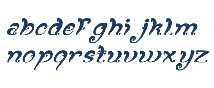 Fancy Curly Italic Lowercase