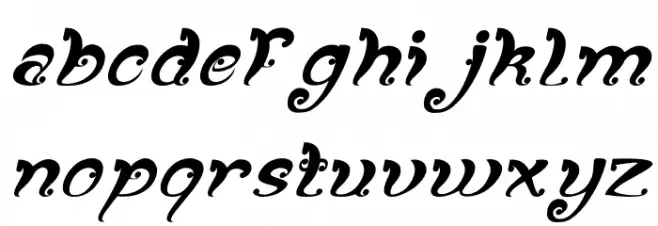 Fancy Curly Italic Schriftart Kleinbuchstaben